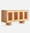 Zia Classic Wood Storage Cabinet in Wenge Finish - Image 6