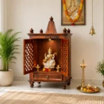 Ivaan Traditional Wooden Temple Cabinet for Home