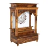 Ritvik Elegant Sheesham Wood Pooja Mandir with Doors - Image 2