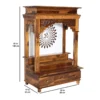 Ritvik Elegant Sheesham Wood Pooja Mandir with Doors - Image 3