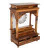 Ritvik Elegant Sheesham Wood Pooja Mandir with Doors - Image 4