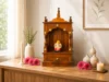 Saanvi Classic Wooden Home Mandir with Spacious Storage