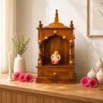 Saanvi Classic Wooden Home Mandir with Spacious Storage